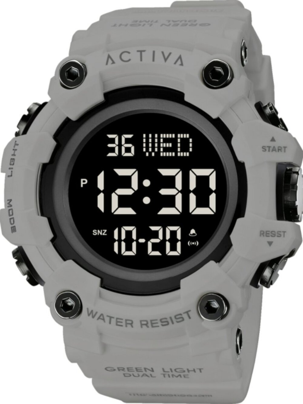 $99 Activa Kadron X Invicta Mens Gray Black Digital 53mm Watch NIB